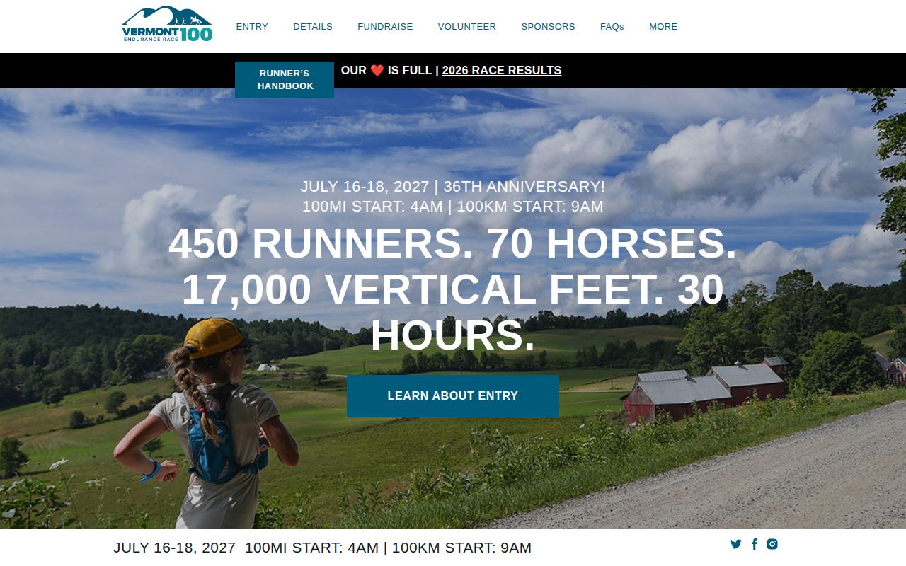 Vermont 100 Endurance Race